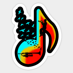 Music Trumpet Player Sticker